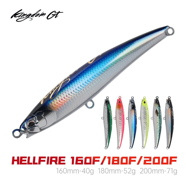 🎣 Leurre KINGDOM GT Pencil 160F – Hellfire – 40g